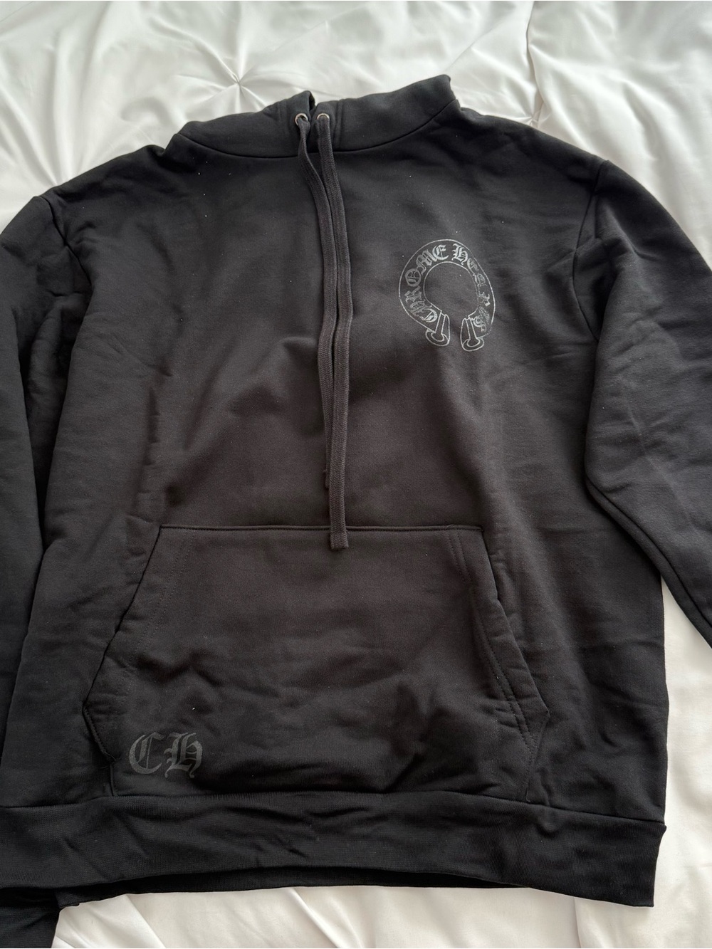 Chrome Hearts Black Logo Pullover Hoodie